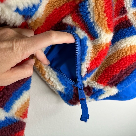 Free People hit the slopes printed pullover red rainbow xs - Picture 7 of 9